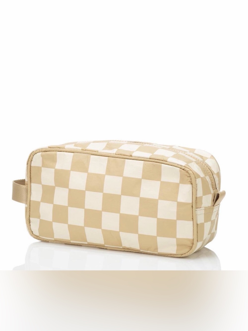 ALOHA COLLECTION CHECKMATE DOPP KIT CREME/DUNE